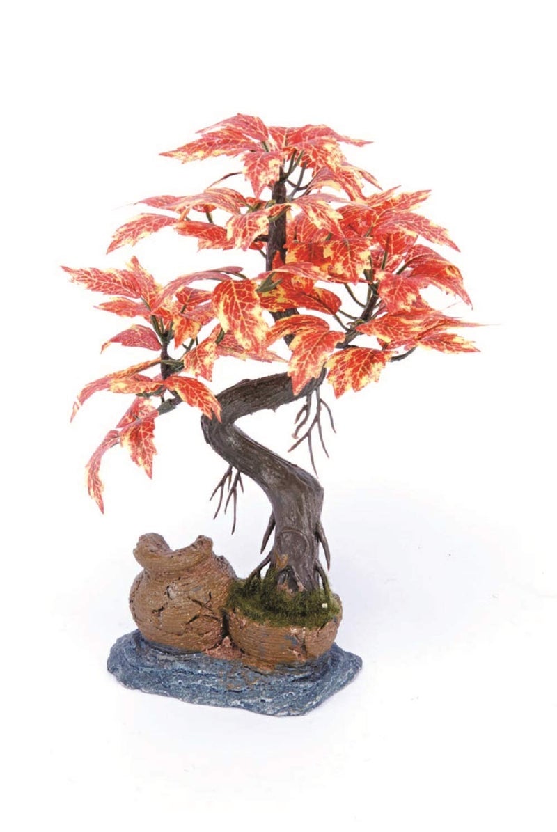 Penn Plax Penn-PLAX Deco-Replicas Bonsai Tree Aquarium Decoration â€“ Orange â€“ Safe for Freshwater and Saltwater Fish Tanks â€“ 8â€ Height - Image 1